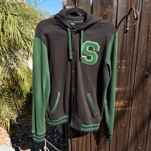 Black and Green Varsity Jacket